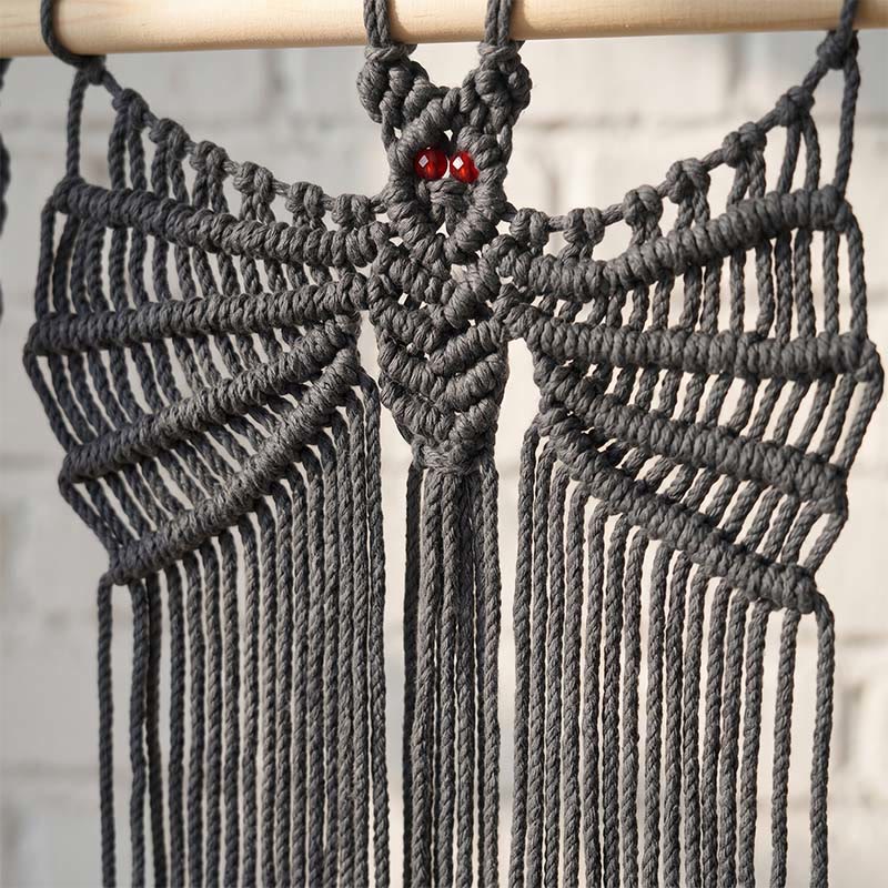 Boho Bat Macrame Wall Hanging - image 1