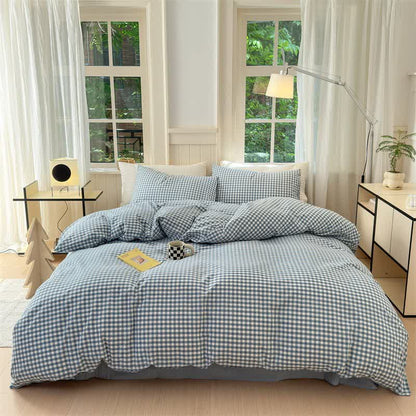 Small Check Gingham Pure Cotton Bedding Set - image 15