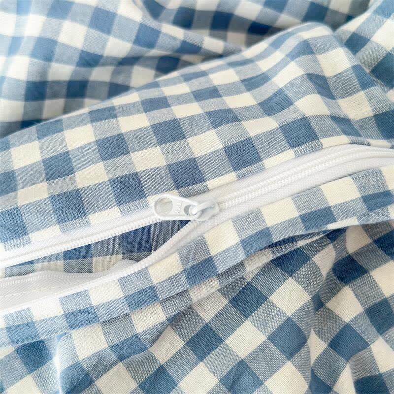 Small Check Gingham Pure Cotton Bedding Set - image 18