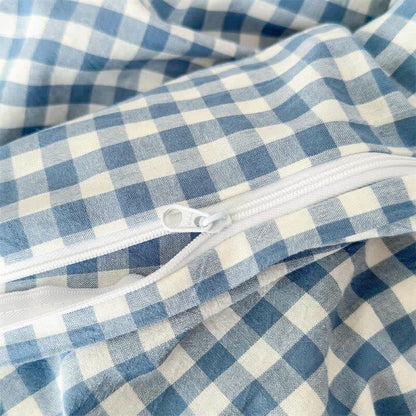 Small Check Gingham Pure Cotton Bedding Set - image 18