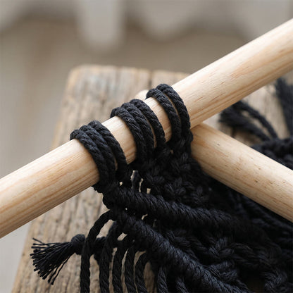 Gothic Macrame Tassels Bat Wall Hanging - image 2