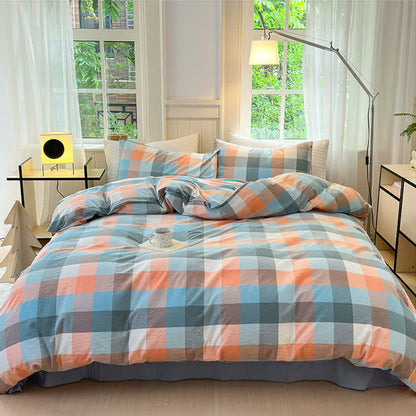 Multi-Color Plaid Cotton Bedding Set - image 6