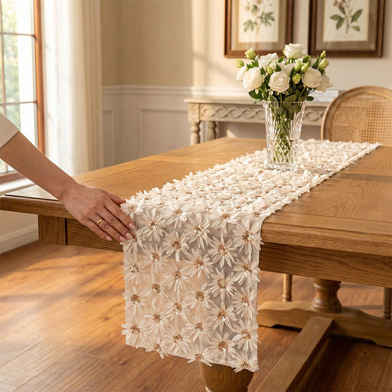 French Country Floral Tassel Tablecloth - image 1