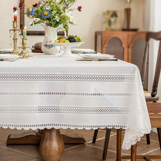 Rustic Lace Thousand Wheat Tablecloth - 55" x 118" - image 0