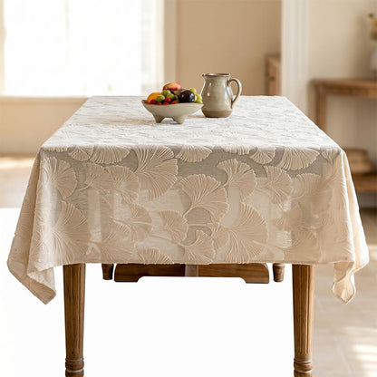 Elegant Ginkgo Leaf Jacquard Tablecloth - image 5