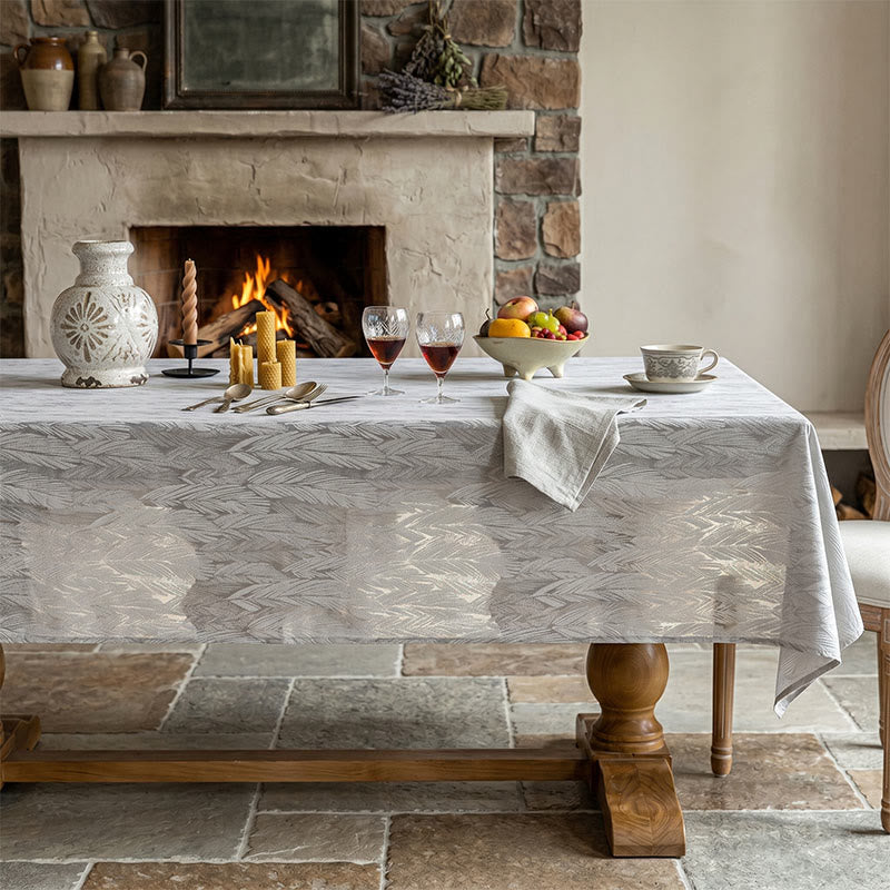 Leaf Pattern Jacquard Tablecloth - image 6