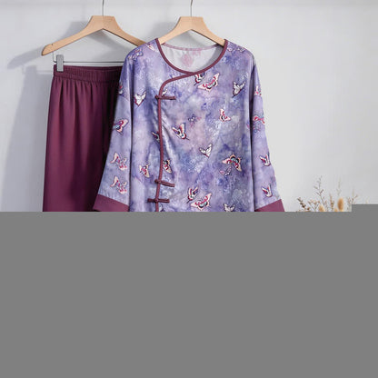 Purple Butterfly Eastern-Inspired Loungewear Set - image 6