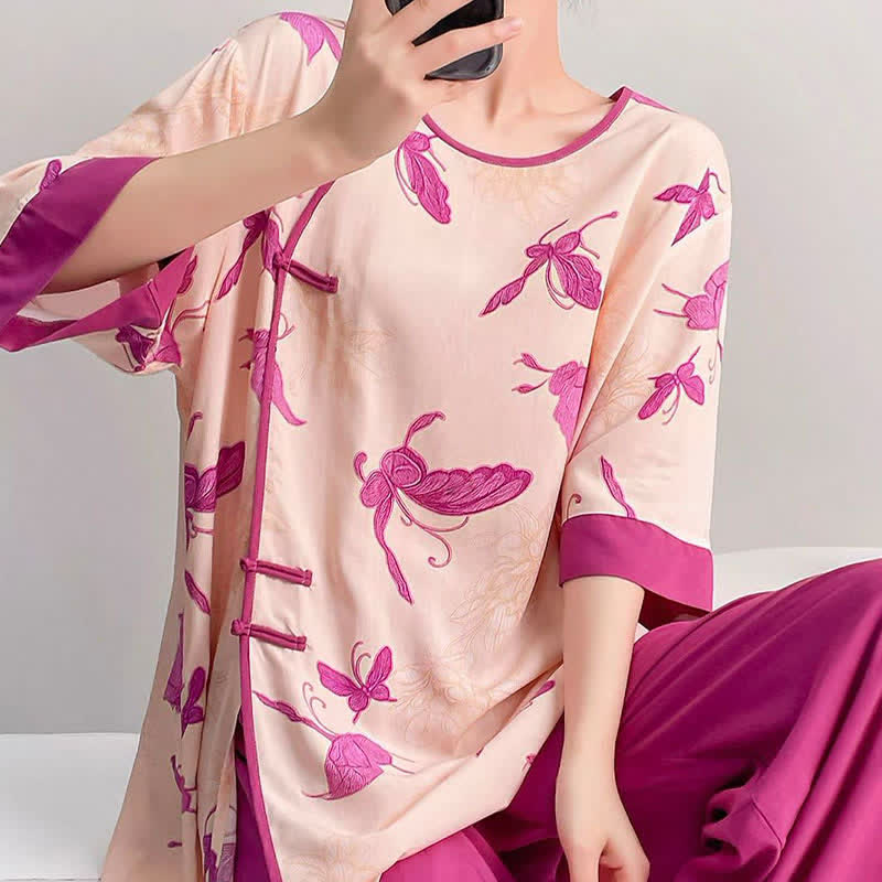 Artsitic Butterfly Eastern-Inspired Loungewear Set - image 2