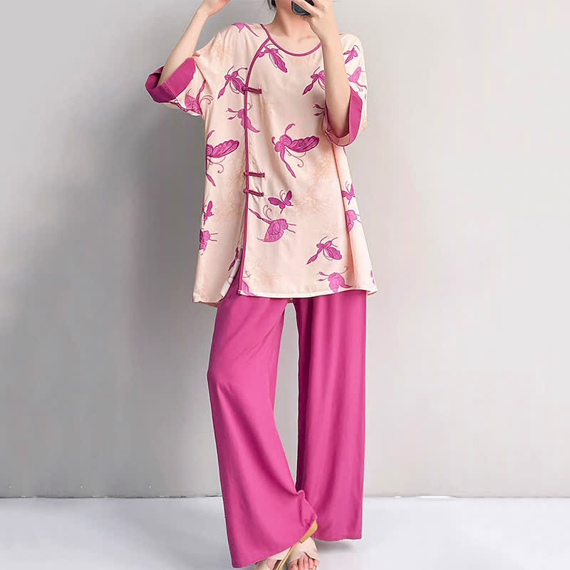 Artsitic Butterfly Eastern-Inspired Loungewear Set - image 5