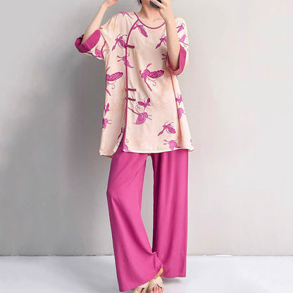 Artsitic Butterfly Eastern-Inspired Loungewear Set - image 5