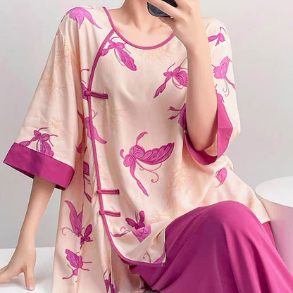 Artsitic Butterfly Eastern-Inspired Loungewear Set - image 3