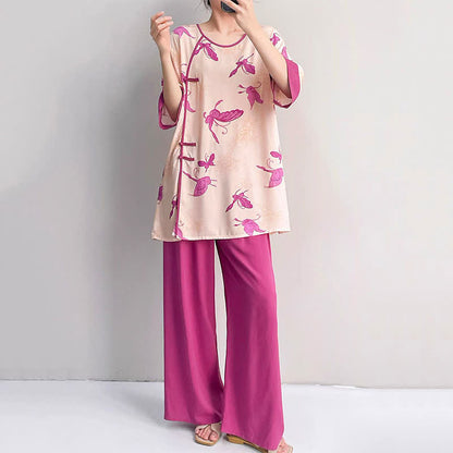 Artsitic Butterfly Eastern-Inspired Loungewear Set - image 4
