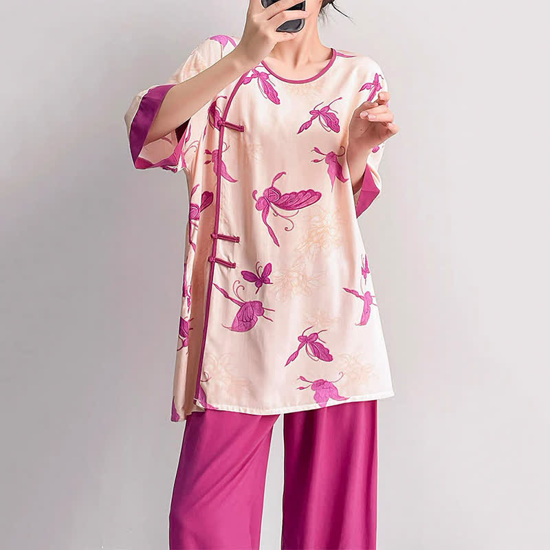 Artsitic Butterfly Eastern-Inspired Loungewear Set - image 6
