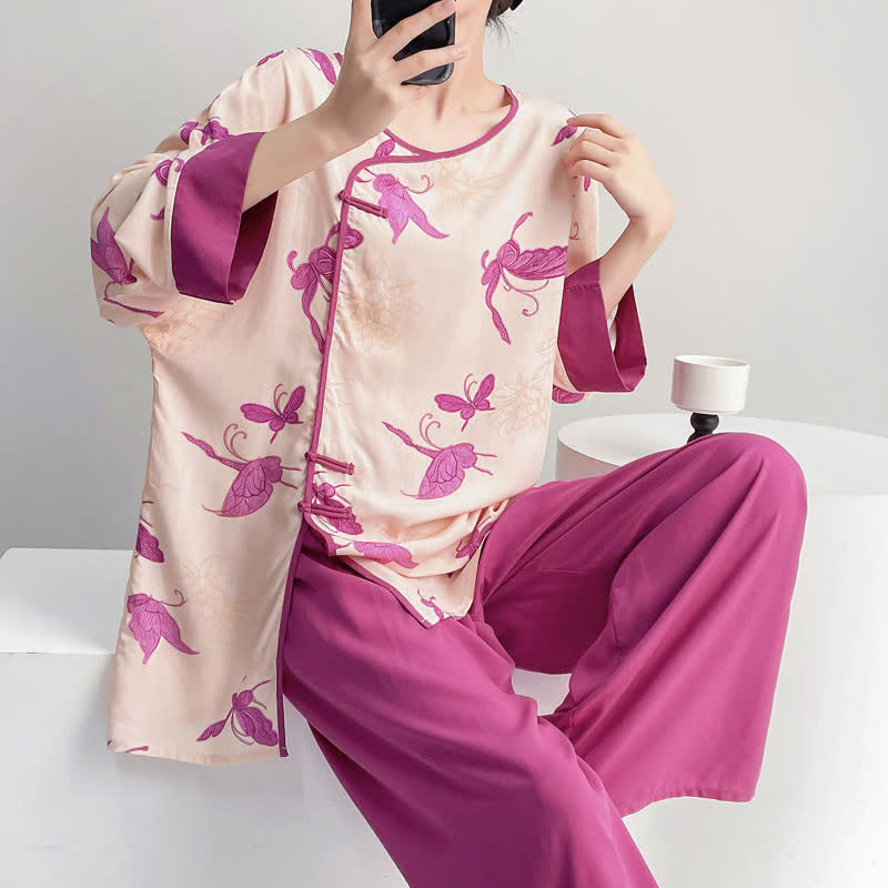 Artsitic Butterfly Eastern-Inspired Loungewear Set - image 1