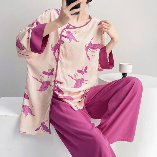 Artsitic Butterfly Eastern-Inspired Loungewear Set - image 1