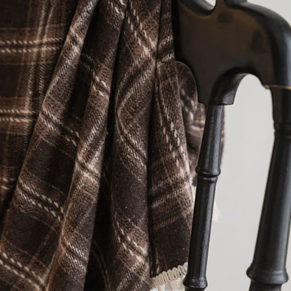 Vintage Style Plaid Tassel Curtain - image 14