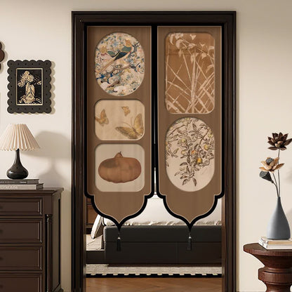 Vintage Oriental Room Divider Door Curtain - image 1