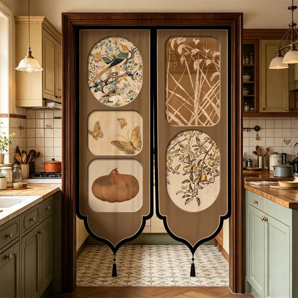 Vintage Oriental Room Divider Door Curtain - image 3