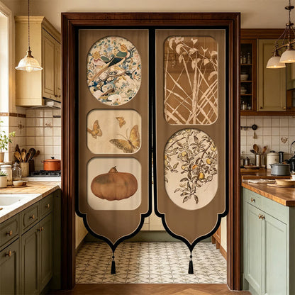 Vintage Oriental Room Divider Door Curtain - image 3