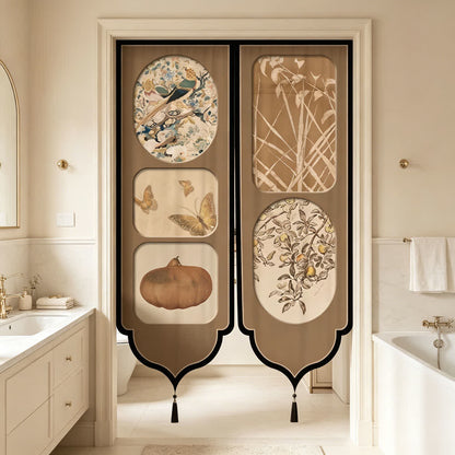 Vintage Oriental Room Divider Door Curtain - image 4