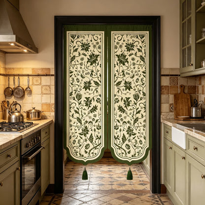 Vintage Floral Room Divider Door Curtain - image 4
