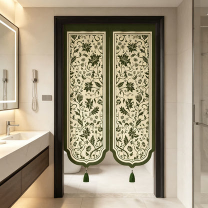 Vintage Floral Room Divider Door Curtain - image 2