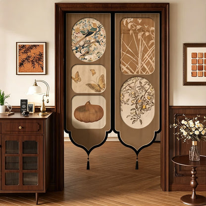 Vintage Oriental Room Divider Door Curtain - One-piece - 39"W x 59"L - image 6