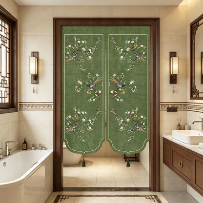 Floral Bird Room Divider Door Curtain - image 2
