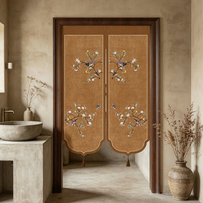 Floral Bird Room Divider Door Curtain - image 9