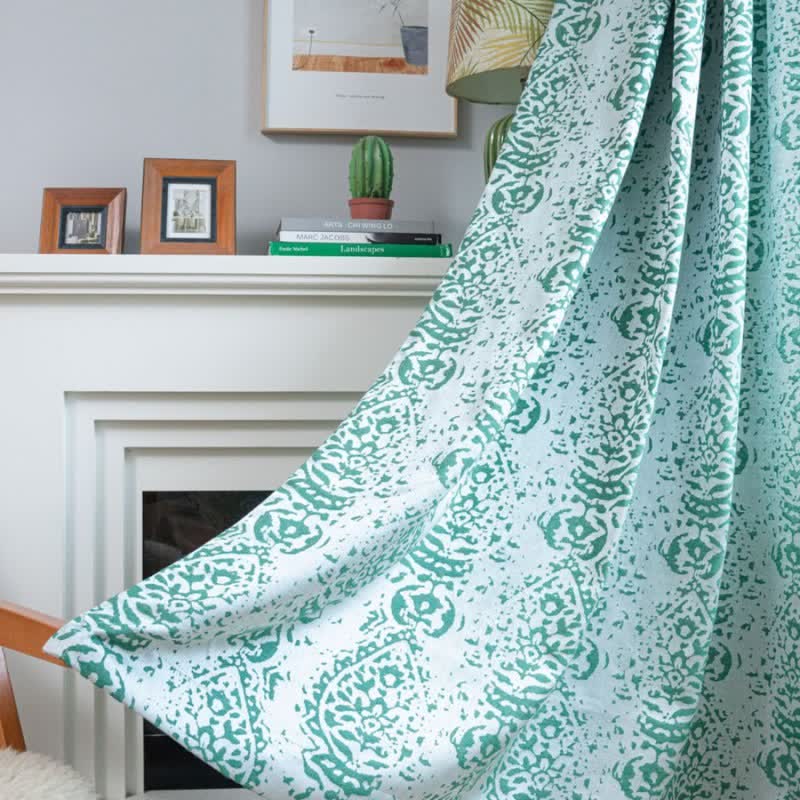 Vintage Style Water Drop Pattern Curtain - image 1