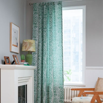 Vintage Style Water Drop Pattern Curtain - image 2