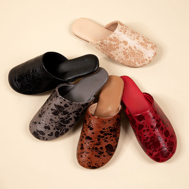 Vintage Marble Pattern Indoor Slippers - image 1