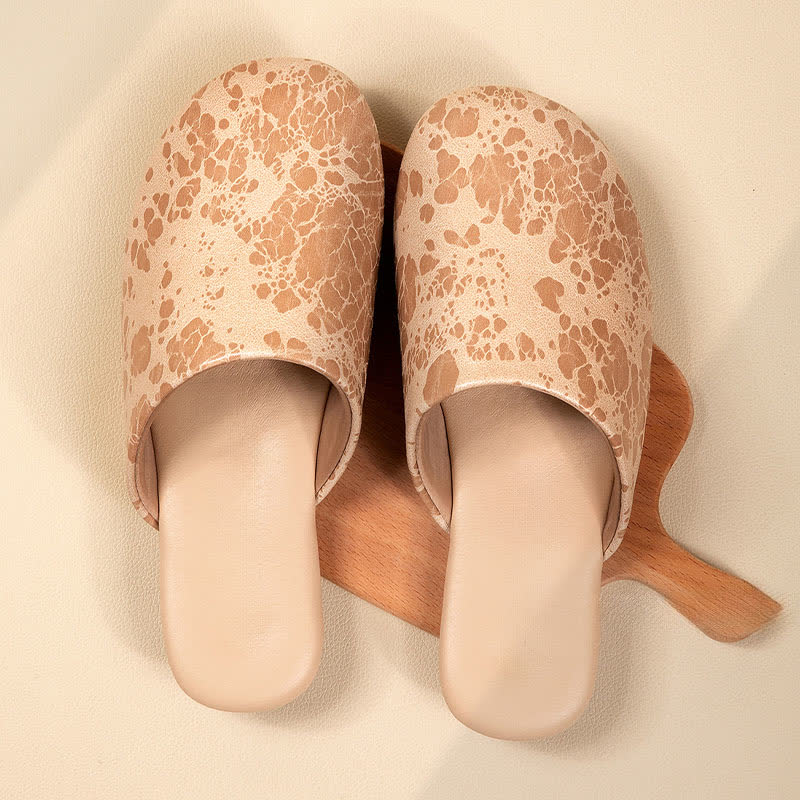 Vintage Marble Pattern Indoor Slippers - image 2