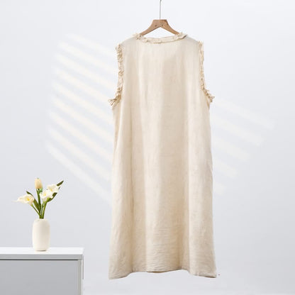 Minimalist Style Pure Cotton Sleeveless Nightgown - image 3