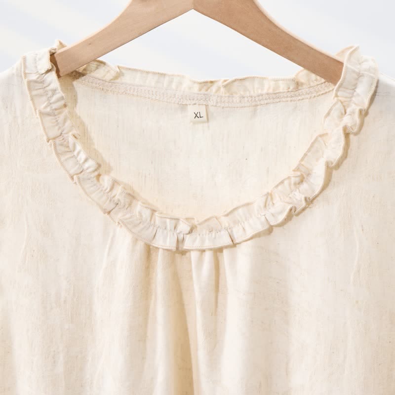 Minimalist Style Pure Cotton Sleeveless Nightgown - image 6