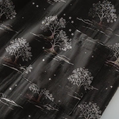 Unisex Charcoal Tree Cotton Kimono Robe - image 6