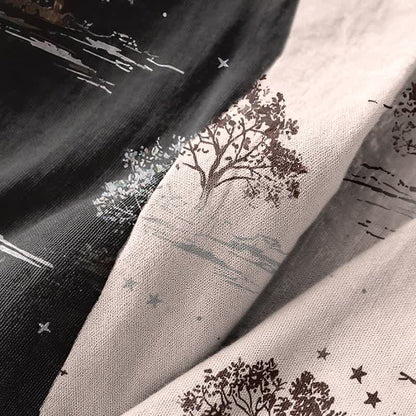 Unisex Charcoal Tree Cotton Kimono Robe - image 5