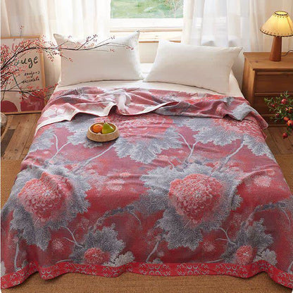 Rustic Floral Reversible Cotton Gauze Blanket - image 2