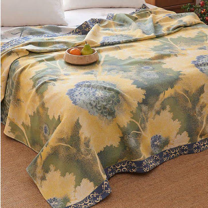 Rustic Floral Reversible Cotton Gauze Blanket - image 9