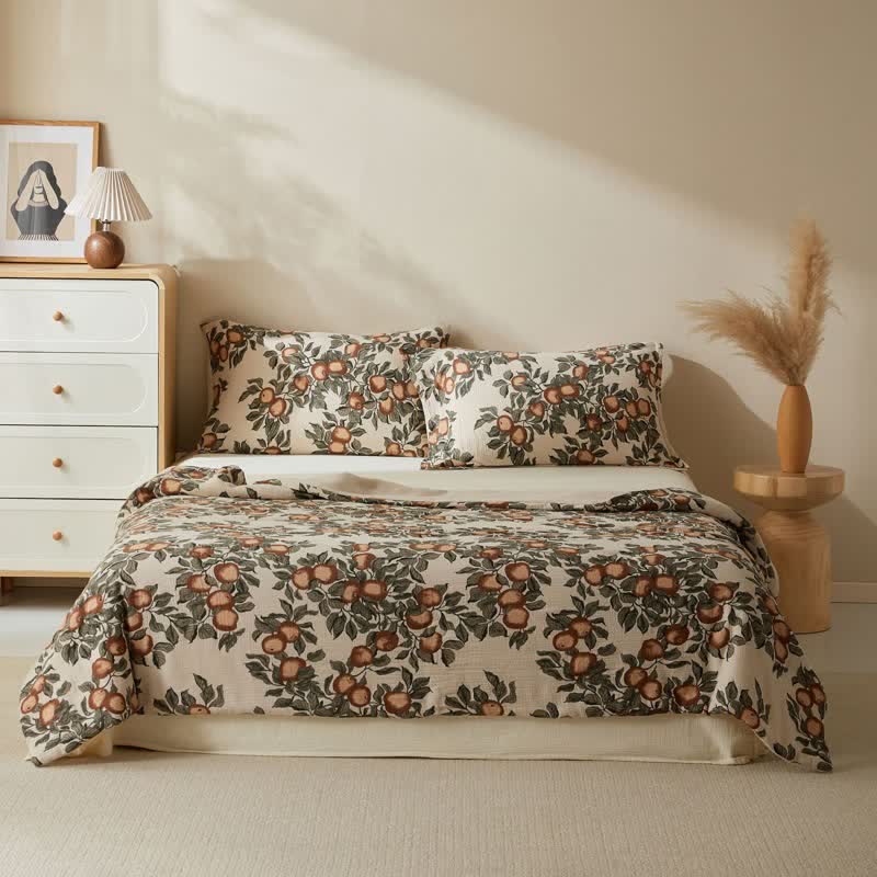 Harvest Fruit Cotton Double Gauze Quilt - image 1