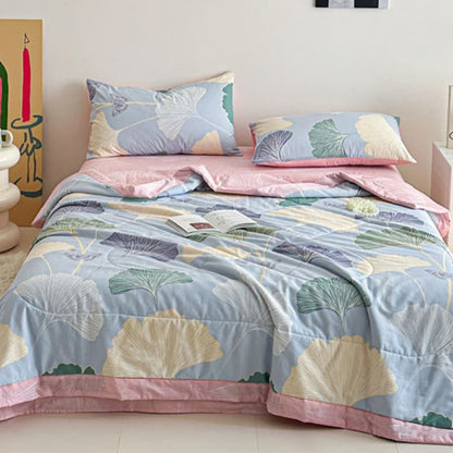 Ginkgo Leaf Print Pure Cotton Quilt - image 4