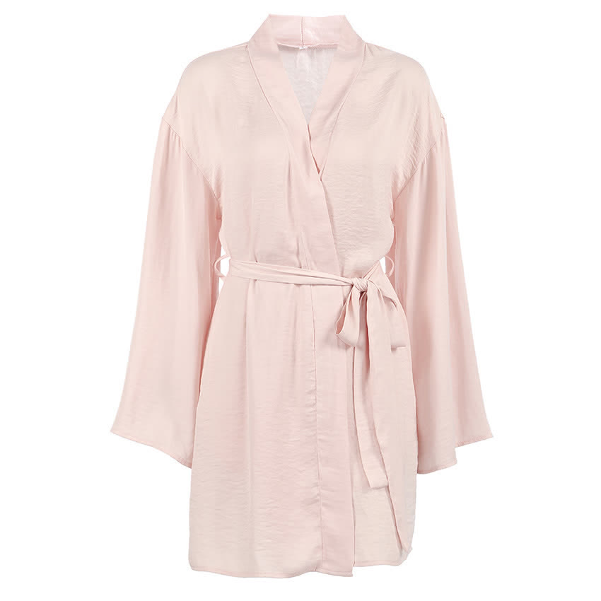 Solid Blush Kimono Robe Set - image 4