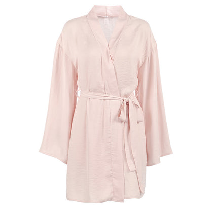 Solid Blush Kimono Robe Set - image 4