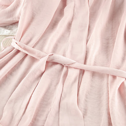 Solid Blush Kimono Robe Set - image 6
