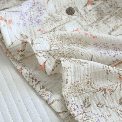 Muted Floral Cotton Gauze Pajama Set - image 8