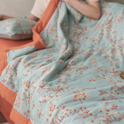 Cotton Gauze Jacquard Floral & Bow Bedding - image 16