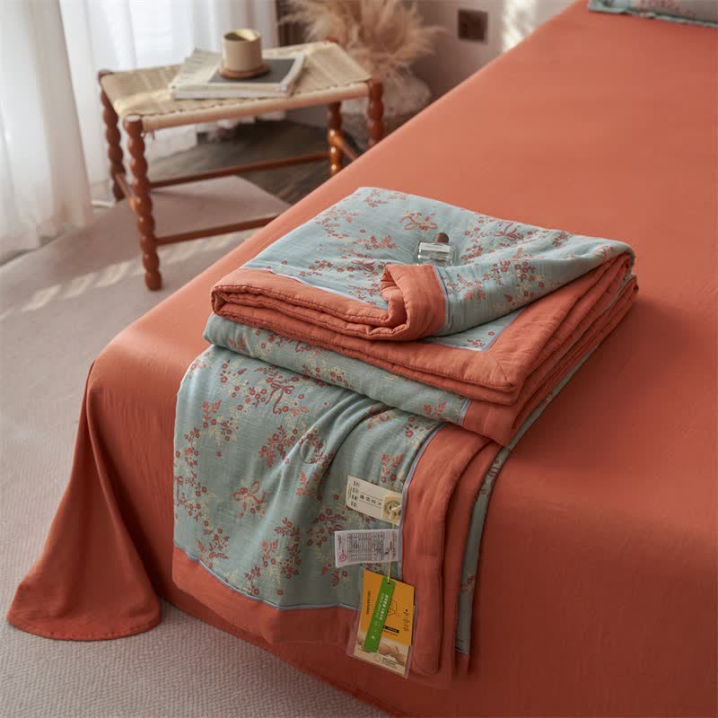 Cotton Gauze Jacquard Floral & Bow Bedding - image 12