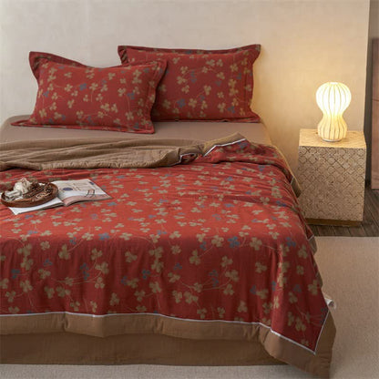 Cotton Gauze Jacquard Rustic Clover Bedding - image 3