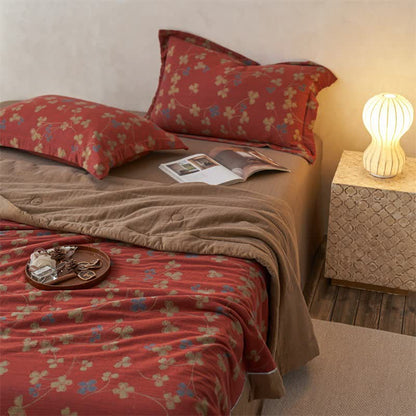 Cotton Gauze Jacquard Rustic Clover Bedding - image 6