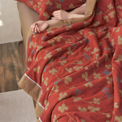 Cotton Gauze Jacquard Rustic Clover Bedding - image 14